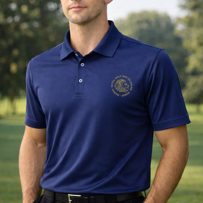 POLO PROGOLF HOMME 100% POLYESTER MARINE – Image 1