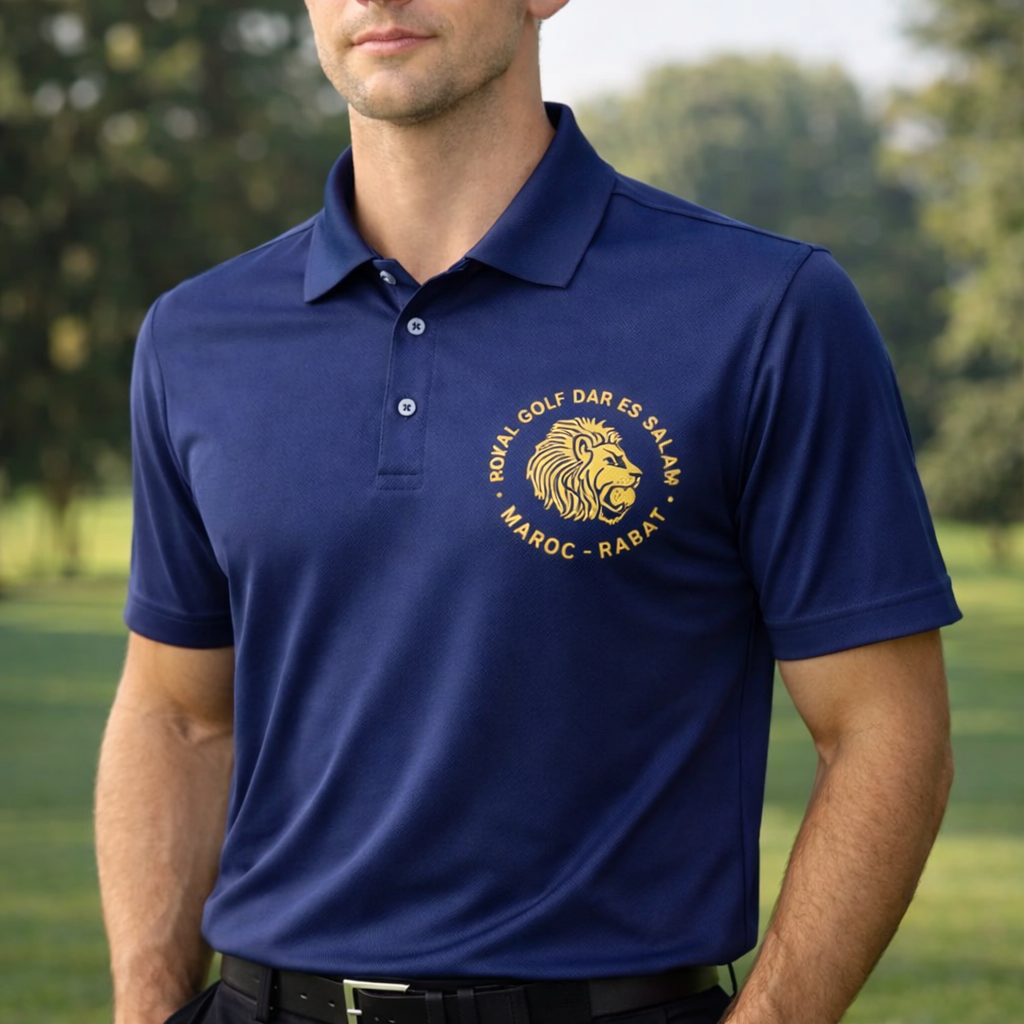 POLO PROGOLF HOMME 100% POLYESTER MARINE – Image 1